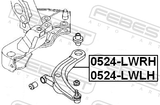 Febest 0524-LWRH Right Front Arm