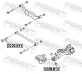 Febest 0229-011 Camber Adjusting Eccentric Bolt