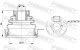 Febest 2411-LOGLH Inner CV Joint Left Repair Kit