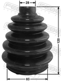 Febest 2117-CB3 Boot Outer CV Joint Kit 83X120X28