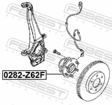 Febest 0282-Z62F Front Wheel Hub