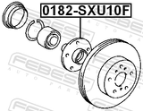 Febest 0182-SXU10F Front Wheel Hub