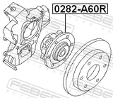 Febest 0282-A60R Rear Wheel Hub