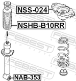 Febest NSHB-B10RR Rear Shock Absorber Boot (Set For One Side)