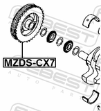 Febest MZDS-CX7 Crankshaft Pulley