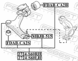 Febest 2724-S60RH Right Lower Front Arm