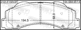 Febest 2101-F150V2F Pad Kit, Disc Brake, Front - Kit