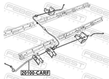 Febest 20100-CARF Parking Brake Cable