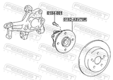 Febest 0182-ASV70R Rear Wheel Hub