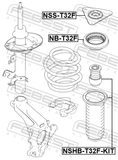 Febest NSHB-T32F-KIT Boot With Jounce Bumper Front Shock Absorber Kit