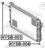 Febest HYSB-004 Mount Rubber Radiator