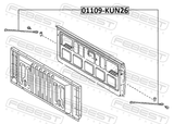 Febest 01109-KUN26 Holder, Tail Gate