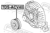 Febest TDS-ACV40 Alternator Pulley