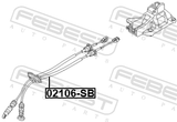Febest 12106-SB Transmission Gear Change Cable