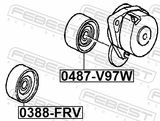 Febest 0388-FRV Pulley Idler