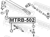 Febest MTRB-502 Tie Rod End Boot 31.8X27X14.75