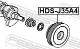 Febest HDS-J35A4 Crankshaft Pulley J35A4
