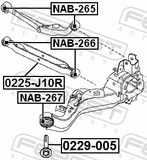 Febest 0229-005 Camber Adjusting Eccentric Bolt