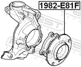 Febest 1982-E81F Front Wheel Hub