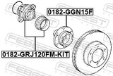 Febest 0182-GGN15F Front Wheel Hub