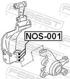 Febest NOS-001 Suspension Arm Repair Kit 3 PCS