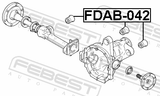 Febest FDAB-042 Front Differential Bushing