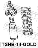 Febest TSHB-14-GOLD Universal Boot With Jounce Bumper, Shock Absorber