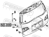Febest ND-006 Bumper Hood