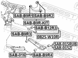 Febest 0825-W10R Rear Transverse Link With Ball Joint