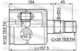 Febest 2311-030 Inner CV Joint 32X31X26