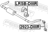 Febest LRSB-DIIIR Rear Stabilizer Bar Bush D21.5