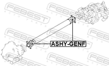 Febest ASHY-GENF Cross Shaft Joint, Drive Shaft 24X64.5