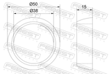 Febest 01491-003 Exhaust Pipe Seal (Ceramic Coating)