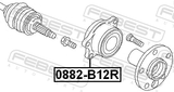 Febest 0882-B12R Rear Wheel Hub Kit