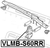 Febest VLMB-S60RR Rear Engine Mount Bushing