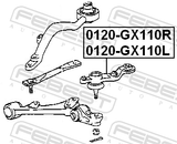 Febest 0120-GX110L Front Lower Ball Joint Left