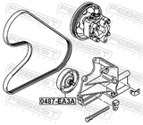 Febest 0487-EA3A Tension Pulley