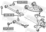Febest 0129-001 Camber Adjusting Eccentric Bolt