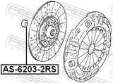 Febest AS-6203-2RS Ball Bearing 17X40X12