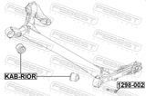 Febest KAB-RIOR Rear Crossmember Bushing