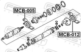 Febest MCB-012 Drive Shaft Bearing
