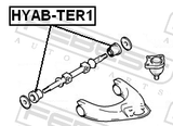 Febest HYAB-TER1 Bushing, Front Upper Control Arm