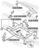 Febest VLAB-XC90LH Left Bushing, Subframe Transverse Link