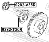 Febest 0282-V35R Rear Wheel Hub Kit