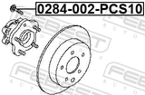 Febest 0284-002-PCS10 Wheel Stud PCS 10