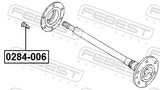 Febest 0284-006 Wheel Stud