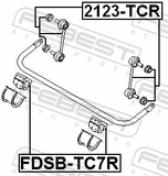 Febest FDSB-TC7R Rear Stabilizer Bar Bush D24
