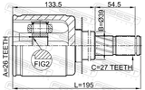 Febest 0211-R51 Inner CV Joint 26X39X27