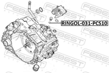 Febest RINGOL-031-PCS10 O-Ring Automatic Transmission Gearbox PCS 10