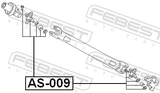 Febest AS-009 Cross Shaft Joint, Drive Shaft 27X80